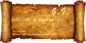 Görög Ibolya névjegykártya