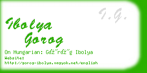 ibolya gorog business card